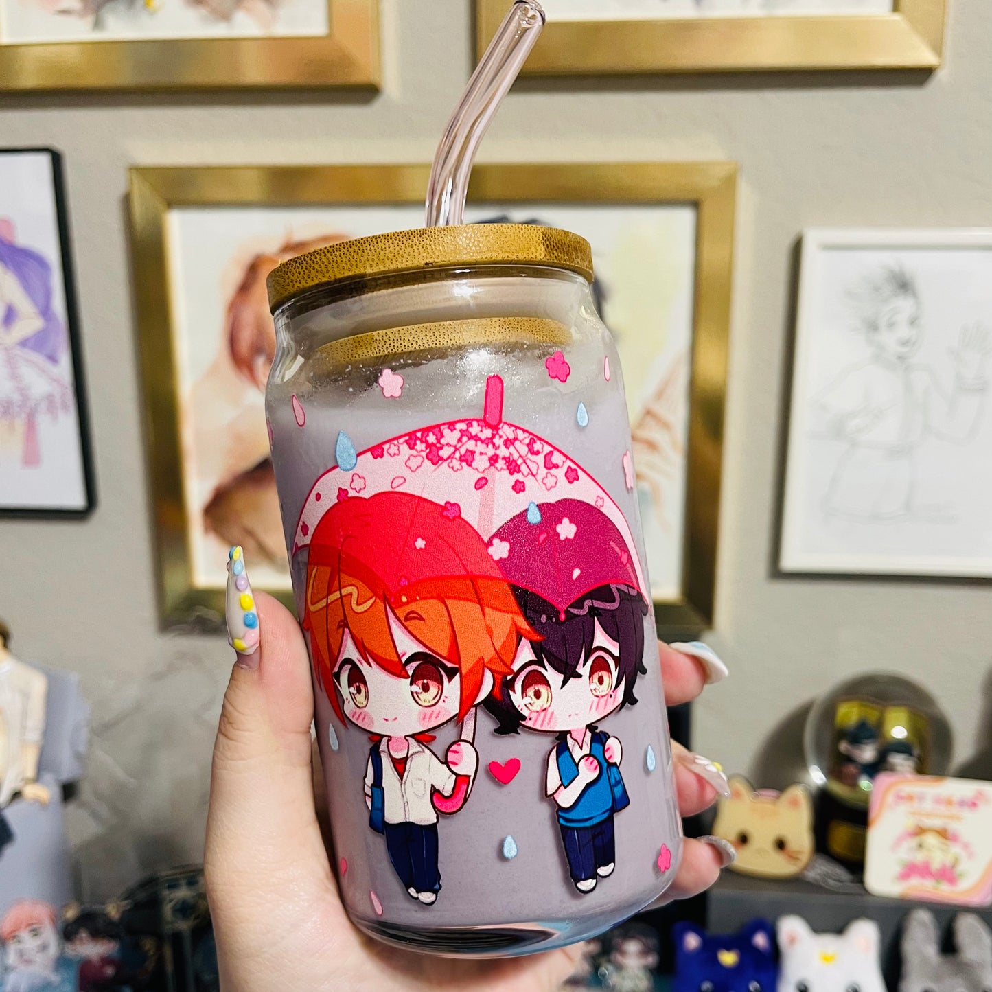 Rainy Day ♡ 16oz Glass Can