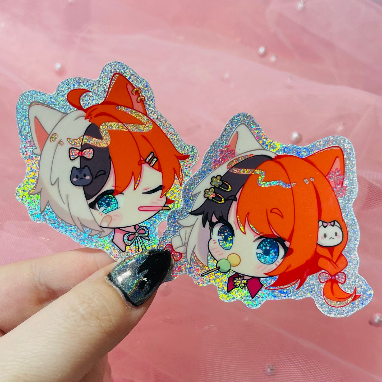 Jushi & Tsukuru Stickers (Cherry Blossom Vers)