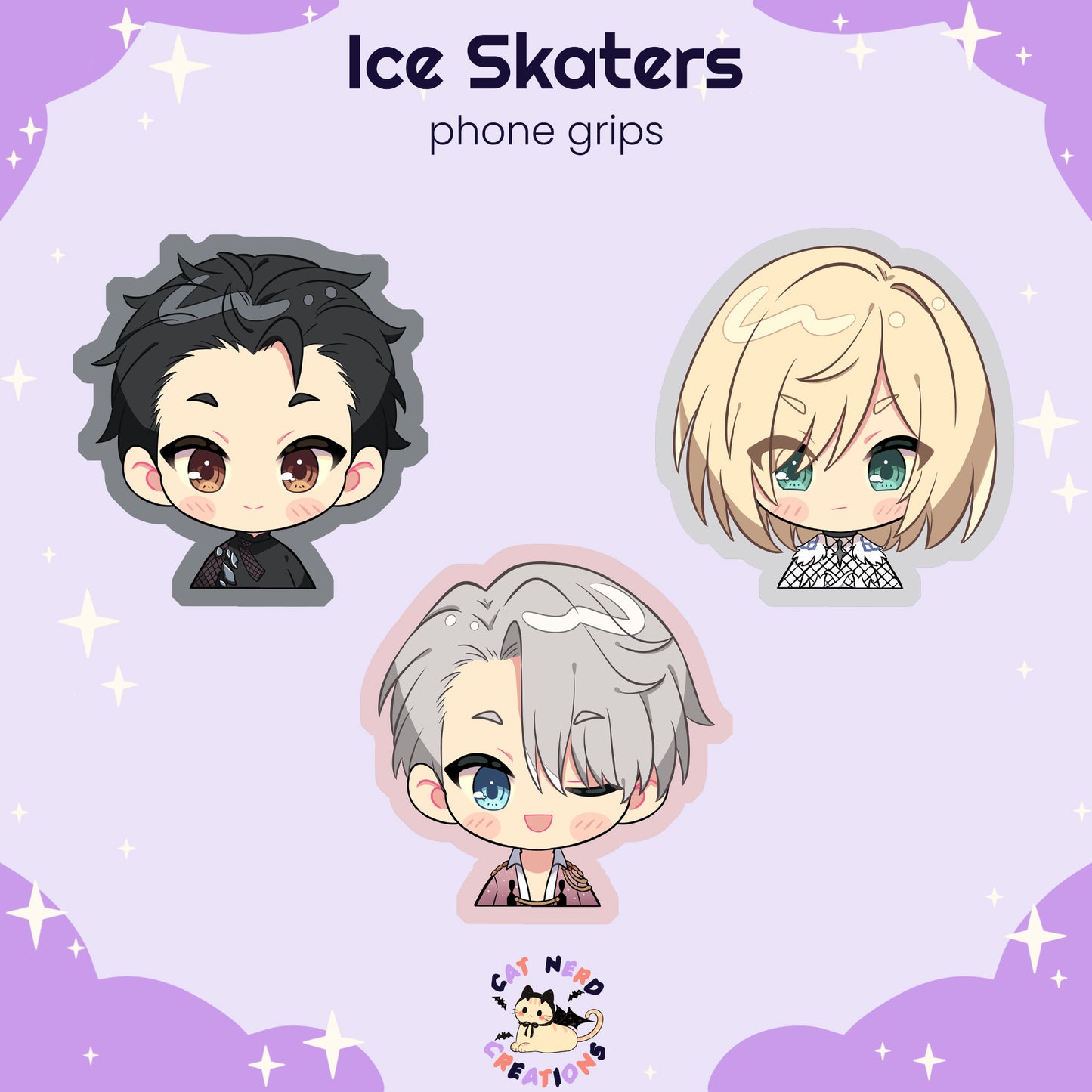 Ice Skater Phone Grips