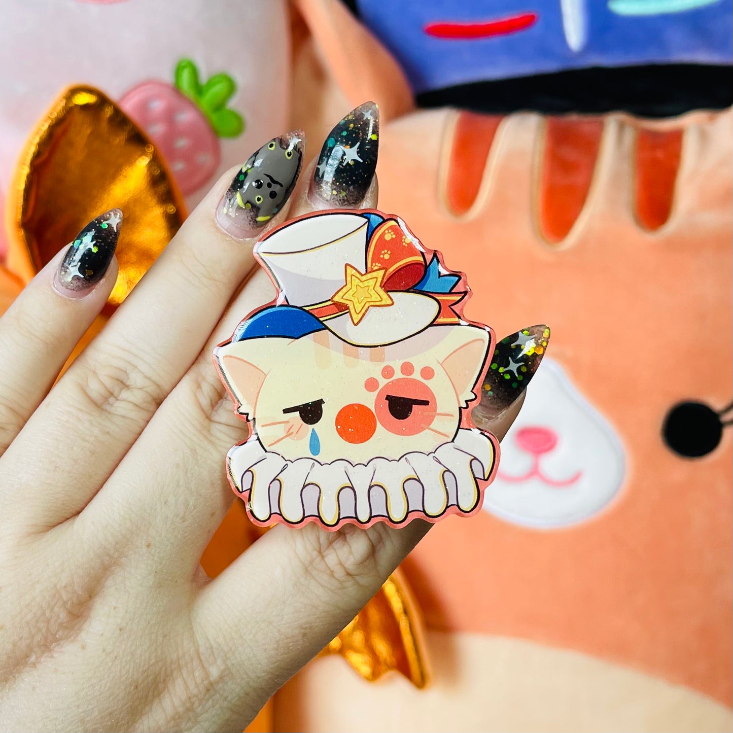 Clown Calcifer Phone Grip