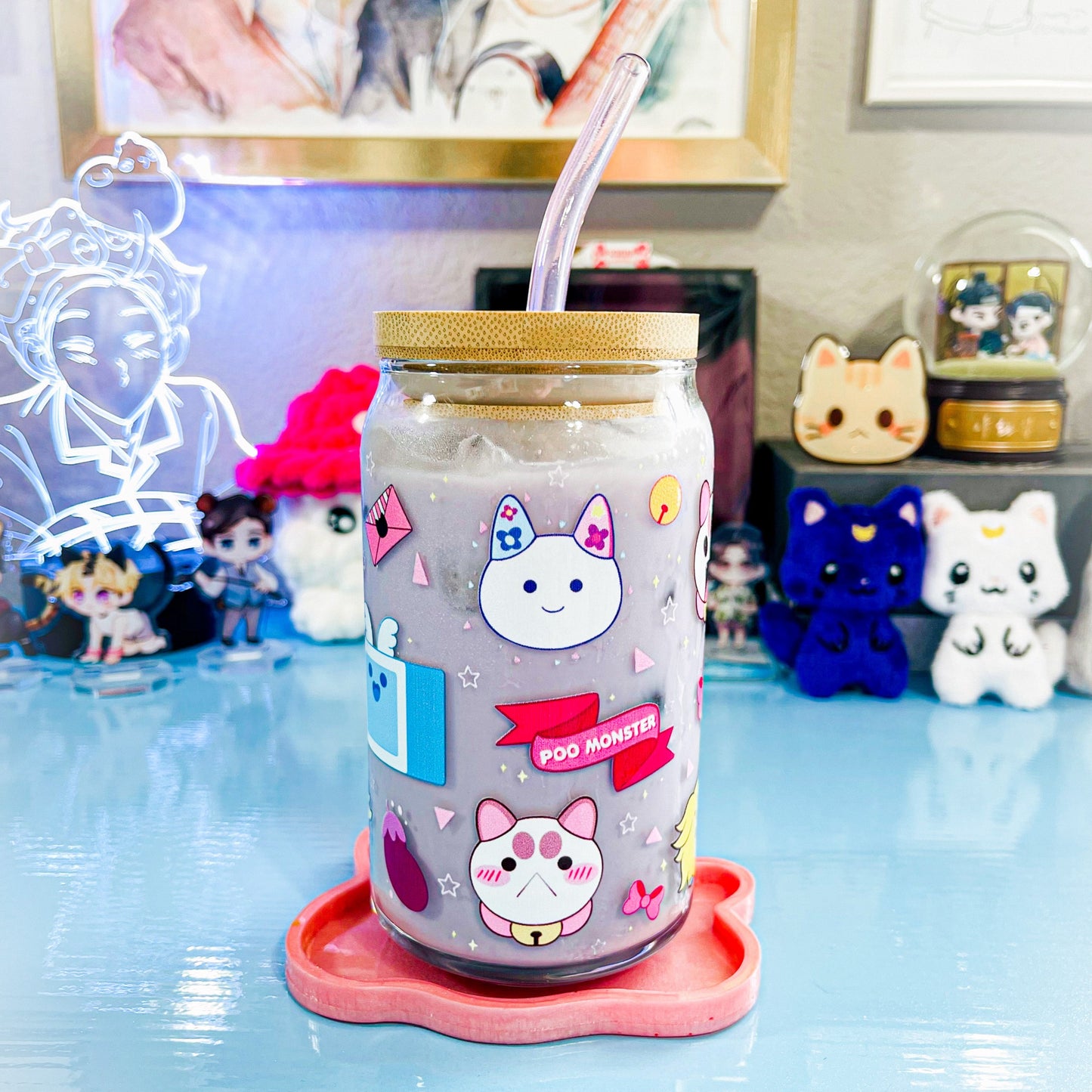 PupCat ♡ 16oz Glass Can