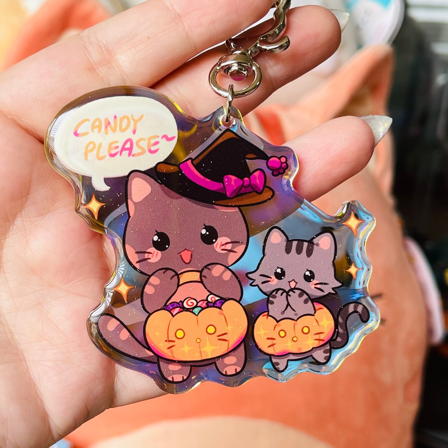 Halloween Cats ☆ Holographic Charms