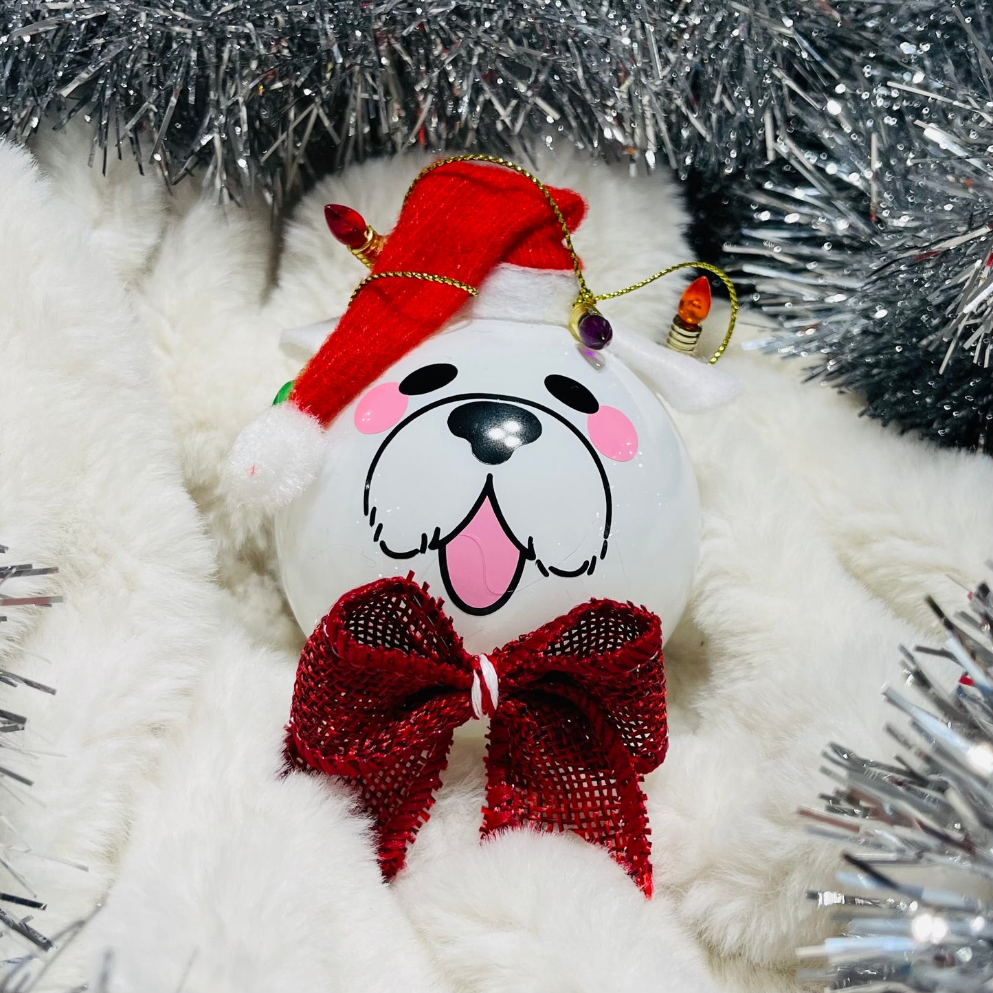 White Doggy Ornaments