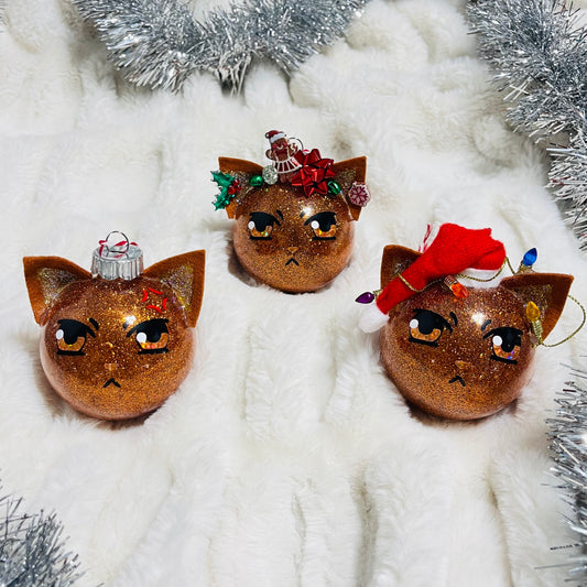 Orange Kitty Ornaments