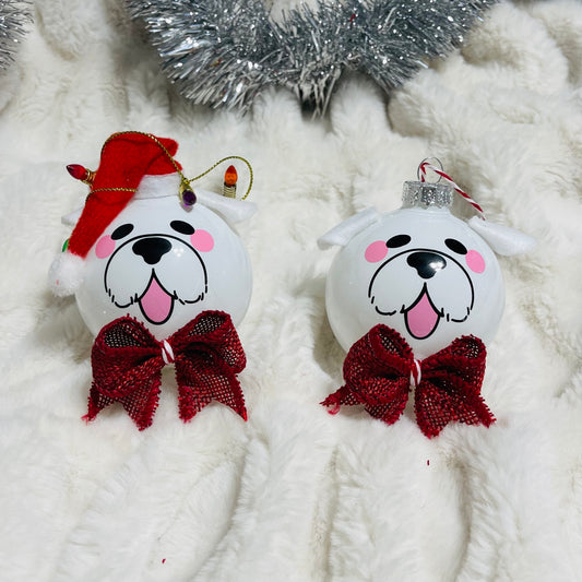 White Doggy Ornaments