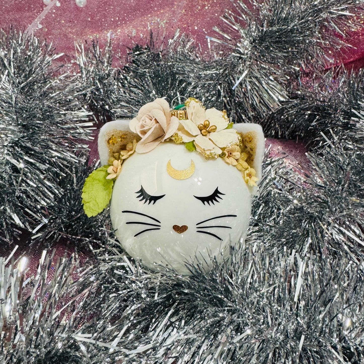 Moon Kitty Ornaments